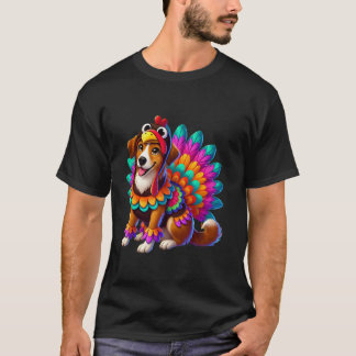 Border Collie Turkey Funny Thanksgiving Animal Dog T-Shirt