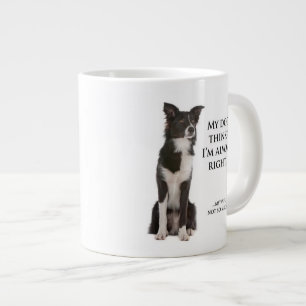 Border Collie v Wife Jumbo Mug