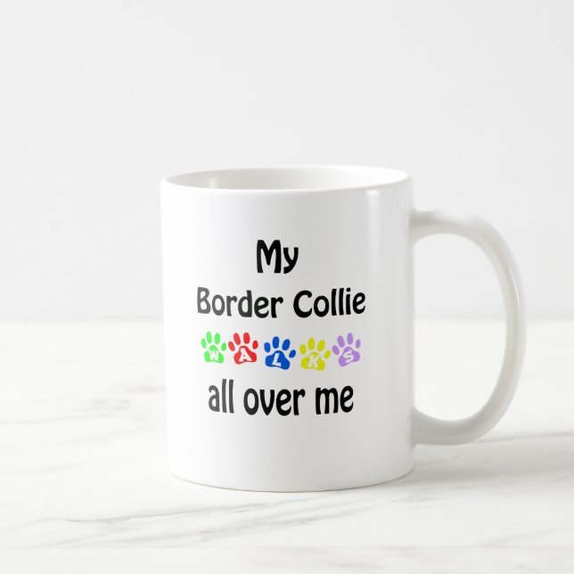 Border Collie Walks Design Coffee Mug (Right)