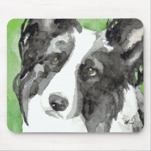 Border Collie Watercolor Mouse Mat