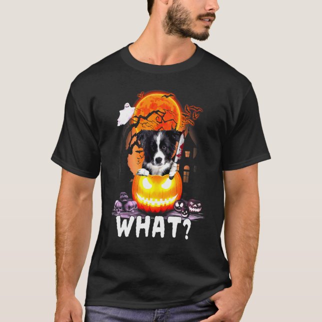 Border Collie What Border Collie With Knife Killer T-Shirt (Front)