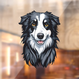 Border Collie Window Cling