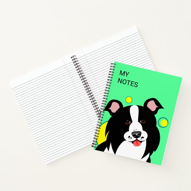 Border CollieCute Dog  Notebook (Inside)