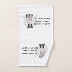 Border Collies Are Angels Hand Towel