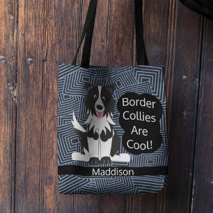 Border Collies Cool Abstract Custom Tote Bag
