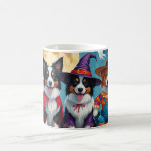 Border Collies Dogs Pumpkin Halloween Funny Coffee Mug