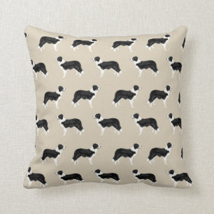 Border Collies Fabric - cute dog design Cushion