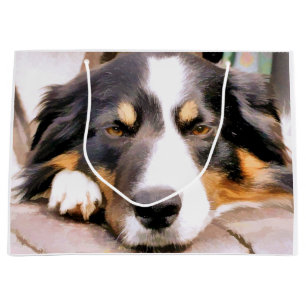 BORDER COLLIES LARGE GIFT BAG