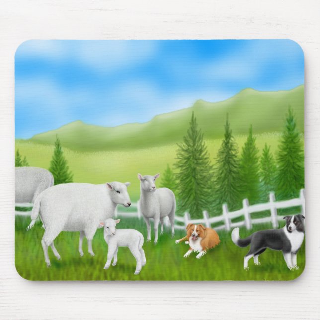 Border Collies Mousepad (Front)