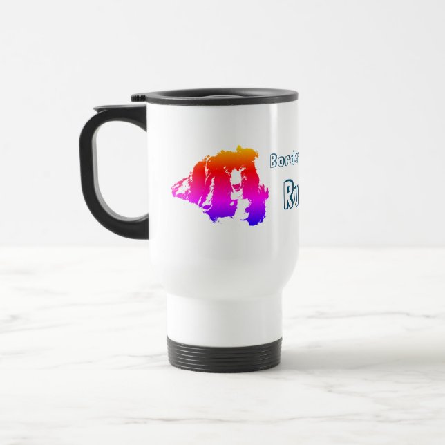 Border Collies Rule Cute  Travel Mug (Left)