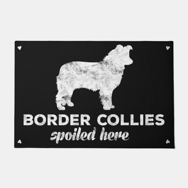 Border Collies Spoiled Here Doormat (Front)