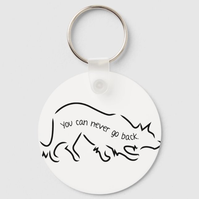 Border Collies - You Can Never Go Back Key Ring (Front)