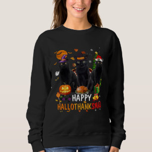 Border Dog Halloween Merry Christmas Happy Halloth Sweatshirt