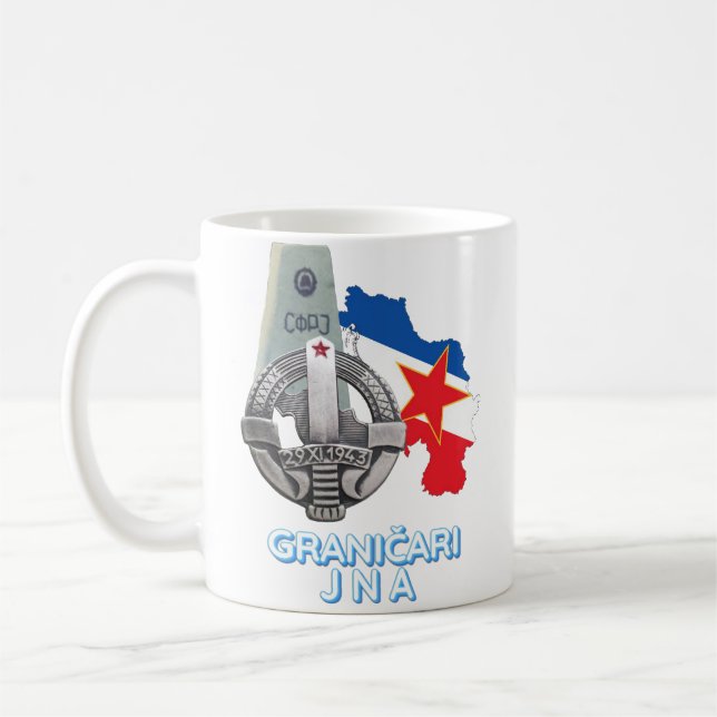 Border guards JNA badge (Granicari JNA znacka) Coffee Mug (Left)