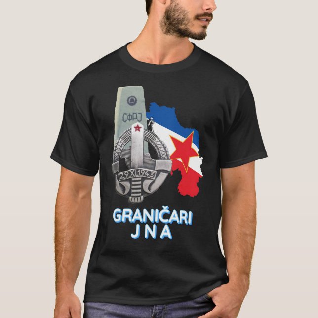 Border guards JNA badge (Granicari JNA znacka) T-Shirt (Front)