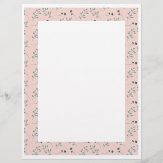 Border Paper Floral Printer Stationary