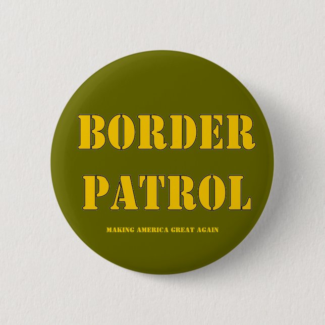 BORDER PATROL 6 CM ROUND BADGE (Front)