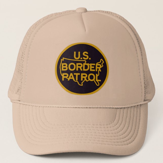border patrol  border protection trucker hat (Front)