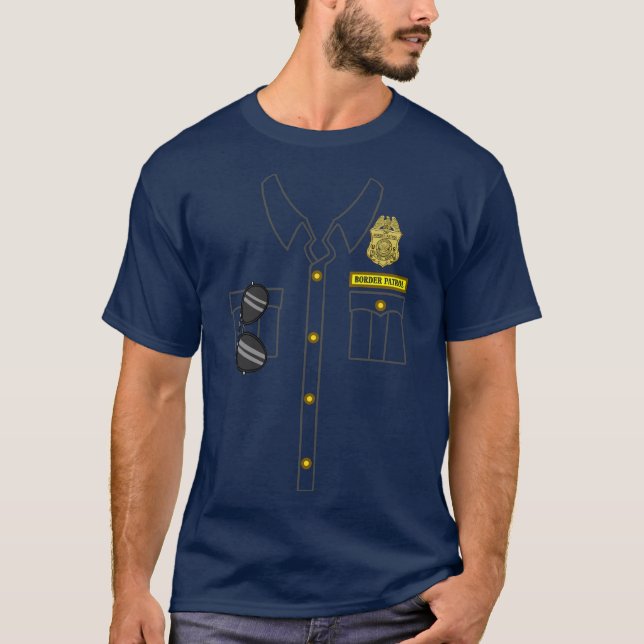 Border Patrol Costume Halloween Border Patrol T-Shirt (Front)