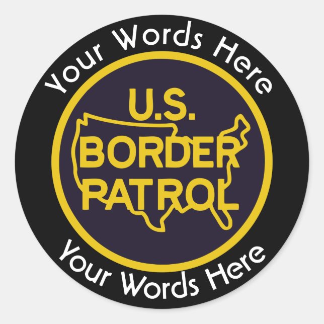 Border Patrol Custom Sticker (Front)