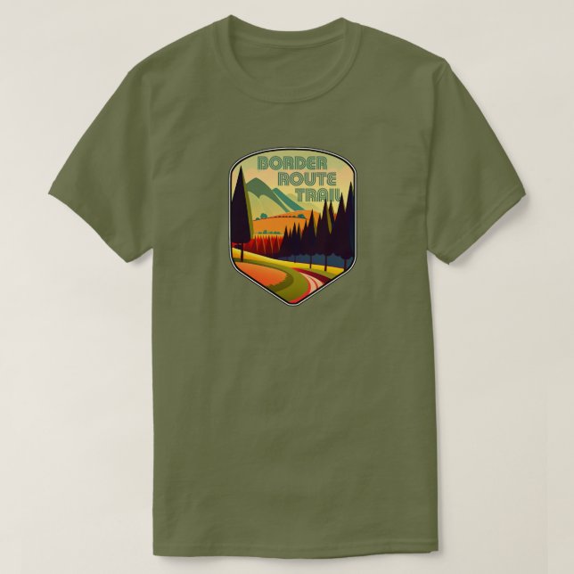 Border Route Trail Minnesota Colours T-Shirt (Design Front)