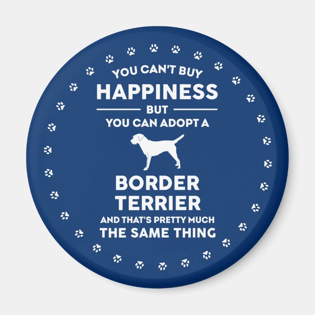 Border Terrier Adoption Happiness Magnet (Front)