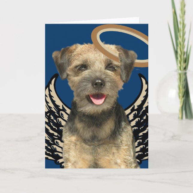 Border Terrier Angel Apparel & Gifts Card (Front)