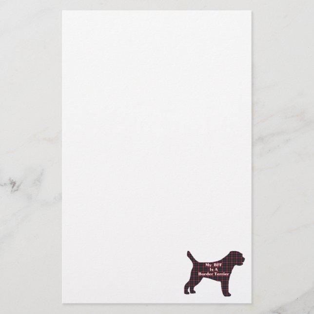 Border Terrier BFF Stationery (Front)