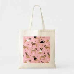 Border Terrier Bones and Paws Tote Bag