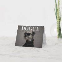 Border Terrier Chic Dog Portrait Thank You Cards