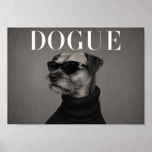 Border Terrier Chic Fashion Dog Art Print