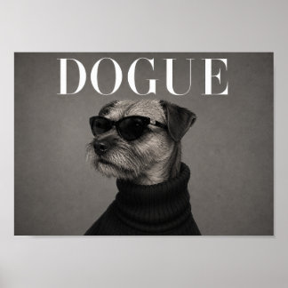 Border Terrier Chic Fashion Dog Art Print