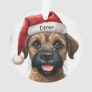 Border Terrier Custom Christmas Ornament