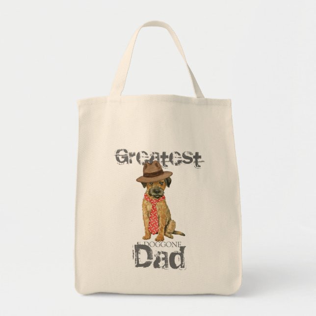 Border Terrier Dad Tote Bag (Front)