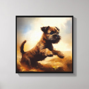 Border Terrier Dog  Canvas Print