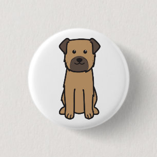 Border Terrier Dog Cartoon 3 Cm Round Badge