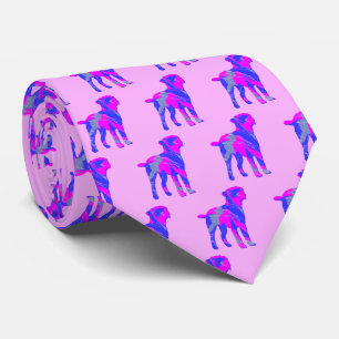 Border Terrier Dog Cute Pink Silhouette Pink Tie