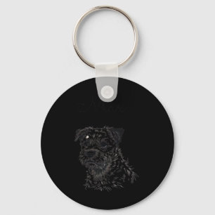 Border Terrier Dog Portrait – Personalised Pet Art Key Ring