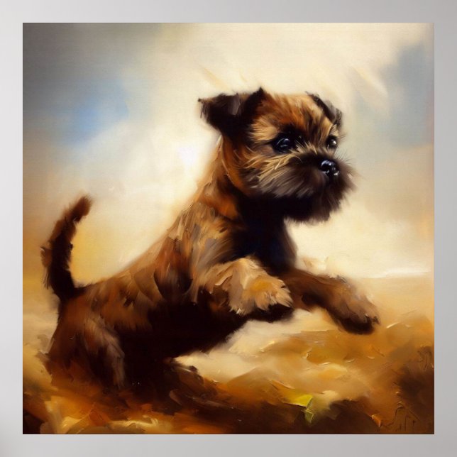 Border Terrier Dog  Poster (Front)
