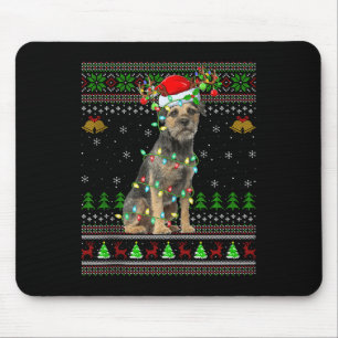 Border Terrier Dog Ugly Christmas Sweater Holiday Mouse Mat