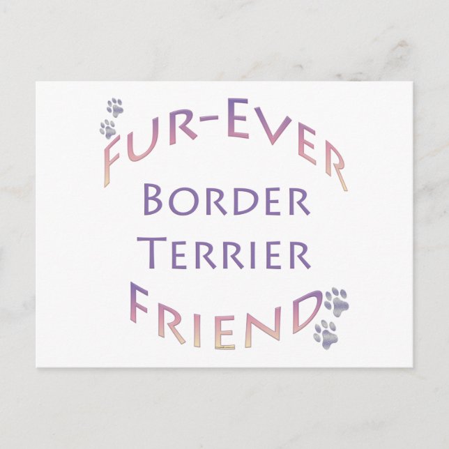 Border Terrier Furever Postcard (Front)