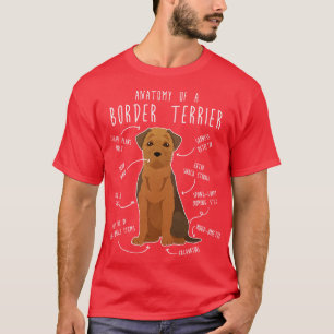 Border Terrier Grizzle and Tan Dog Anatomy 1 T-Shirt
