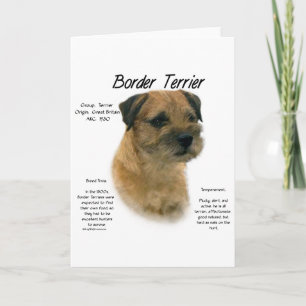 Border Terrier History Design Holiday Card