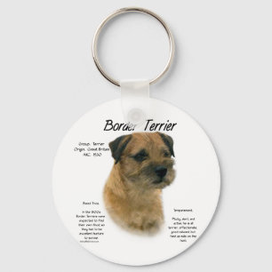 Border Terrier History Design Key Ring