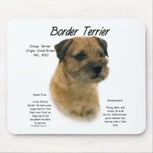 Border Terrier History Design Mouse Mat