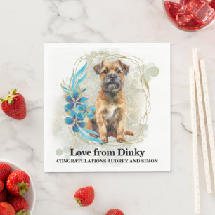 Border Terrier I Do Too Napkins with Dogs Photo