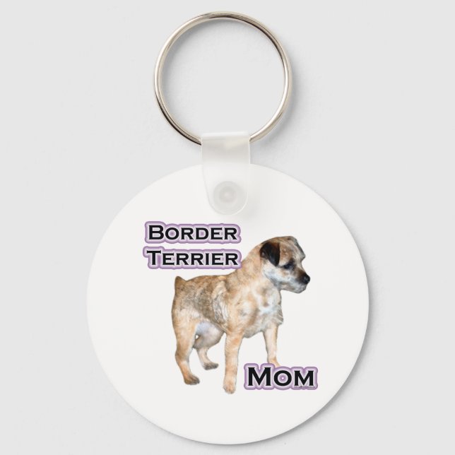 Border Terrier Mum 4 - Keychain (Front)