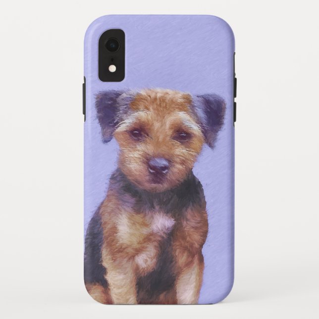 Border Terrier Painting - Cute Original Dog Art Case-Mate iPhone Case (Back)