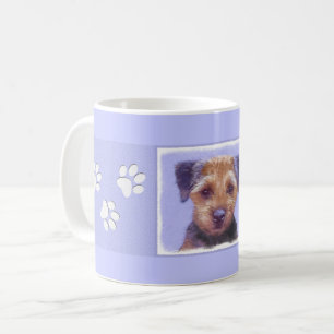 Border Terrier Painting - Cute Original Dog Art Coffee Mug