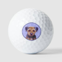 Border Terrier Painting - Cute Original Dog Art